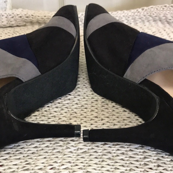 Nine West Color Block Peep Toe Booties - Picture 12 of 16